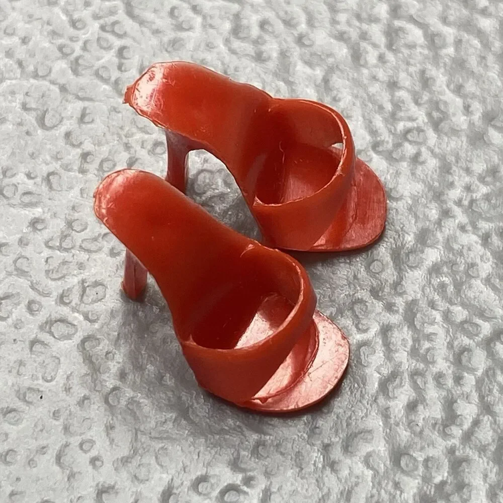 Vintage 1960s Barbie Red Helenca Swimsuit & Red Open Toe Heels 0850 Mattel Japan